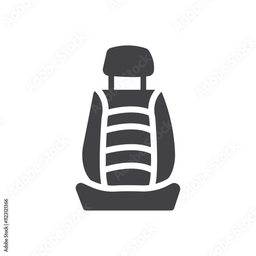 Car seat icon Simple thin line flat symbol