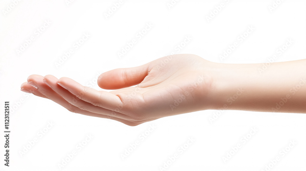 Female hand against a plain background Female hand against a plain background
