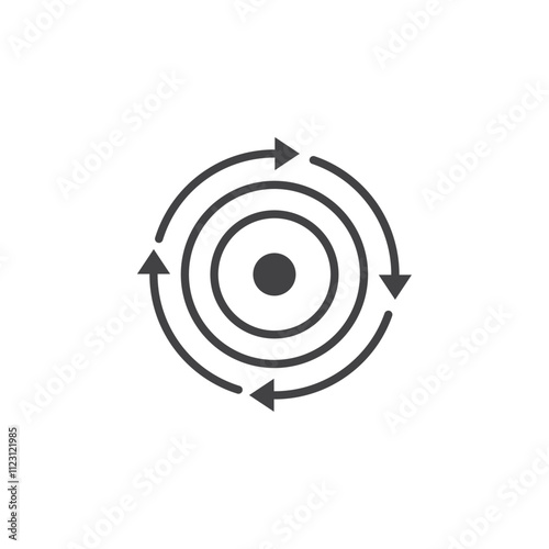 Consistency icon Simple thin line flat symbol