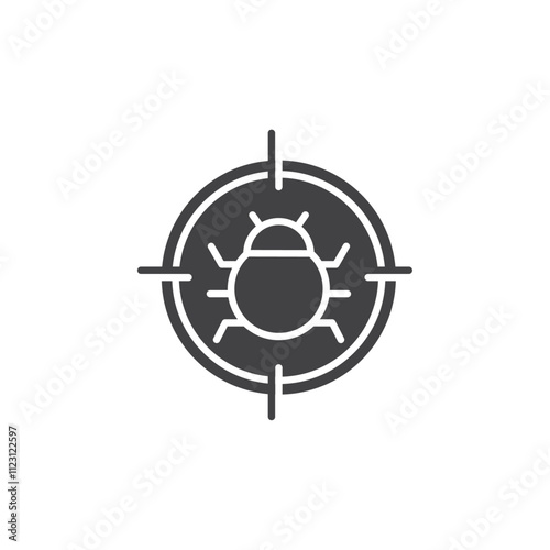 Debug icon Simple thin line flat symbol
