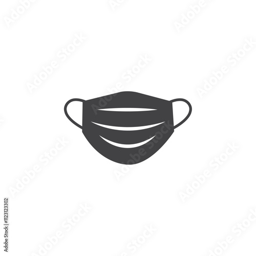 Face mask icon Simple thin line flat symbol