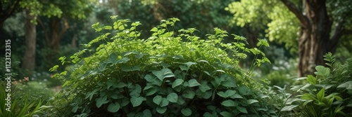 Cissus quadrangularis in a lush green garden with multiple stems, flowering plant, cissus quadrangularis photo