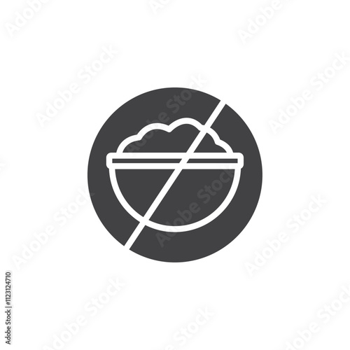 Lack of appetite icon Simple thin line flat symbol