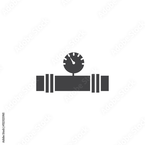 Pipe valve icon Simple thin line flat symbol