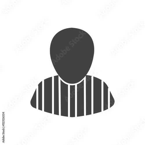 Prisoner icon Simple thin line flat symbol