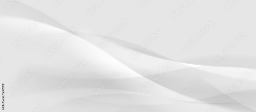 Obraz premium Abstract White Background with Smooth Curves