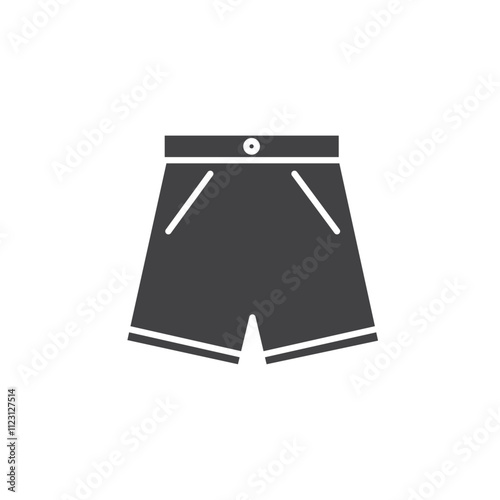 Swim shorts icon Simple thin line flat symbol