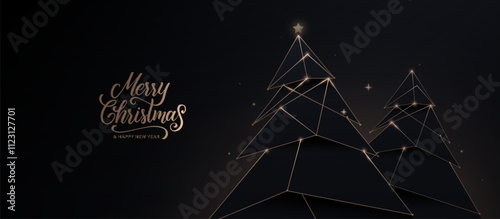 Elegant Black Christmas Tree Background