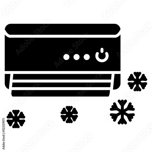 Air conditioning icon element for design