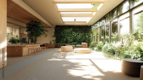 Serene Indoor Garden Oasis: A Modern Architectural Design