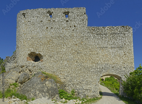 Obraz na płótnie Ruin of castle Cachtice - Slovakia w salonie