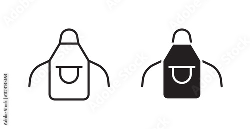 Apron flat simple vector symbols illustration.
