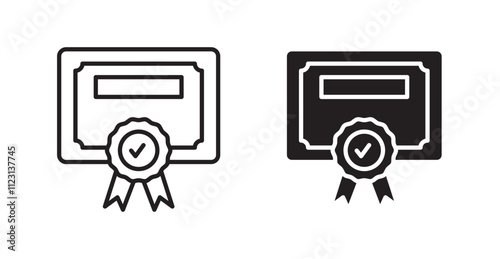 Qualification flat simple vector symbols illustration.