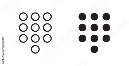 Keypad flat simple vector symbols illustration.