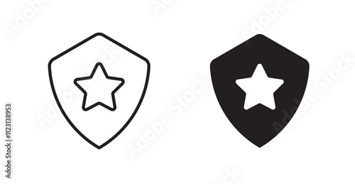 Police badge flat simple vector symbols illustration.