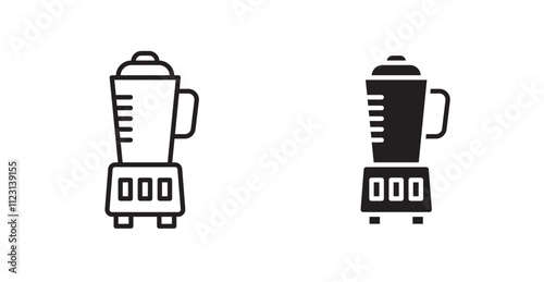 Blender flat simple vector symbols illustration.