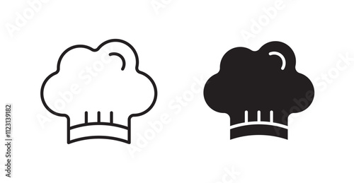 Chef hat flat simple vector symbols illustration.