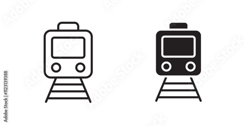 Subway flat simple vector symbols illustration.