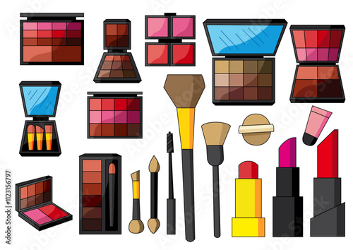 cosmetics design on white background vector