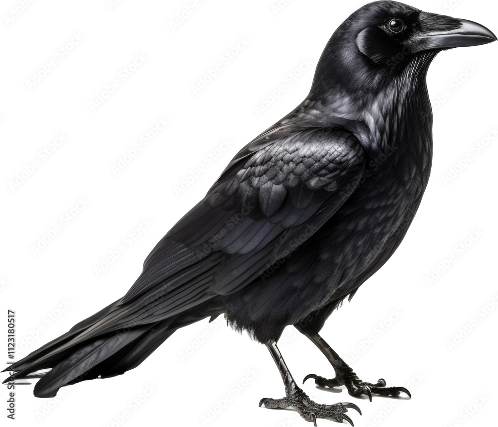 Fototapeta premium Crow transparent PNG, isolated, cut-out