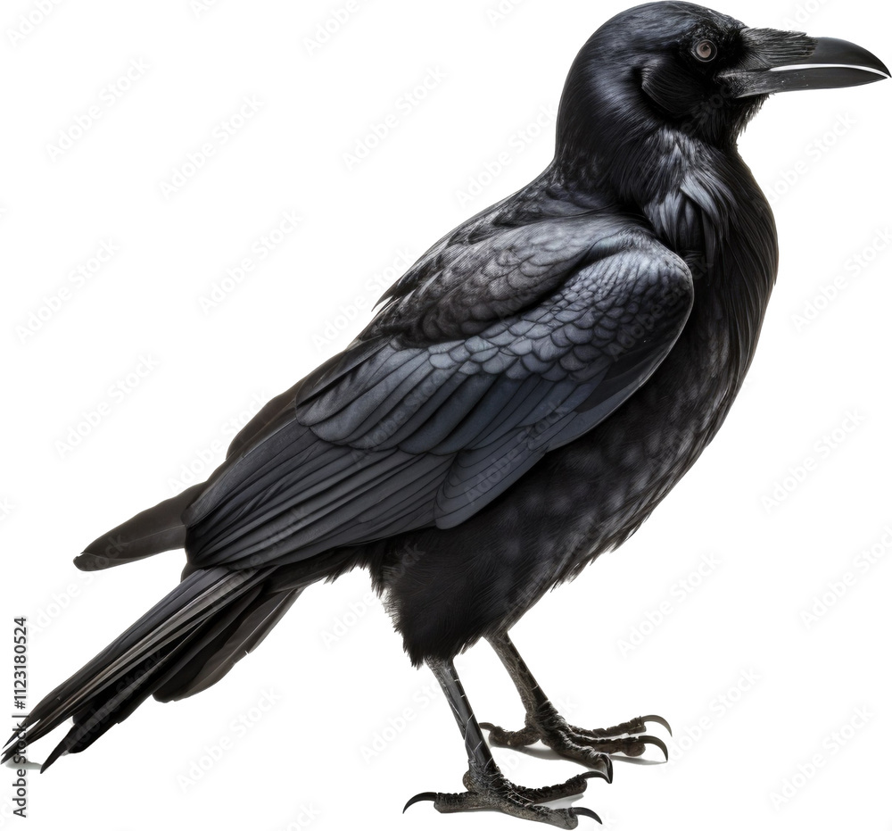 Fototapeta premium Raven transparent PNG, isolated, cut-out