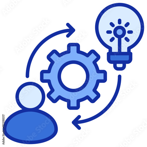 Initiative Blue Color Icon