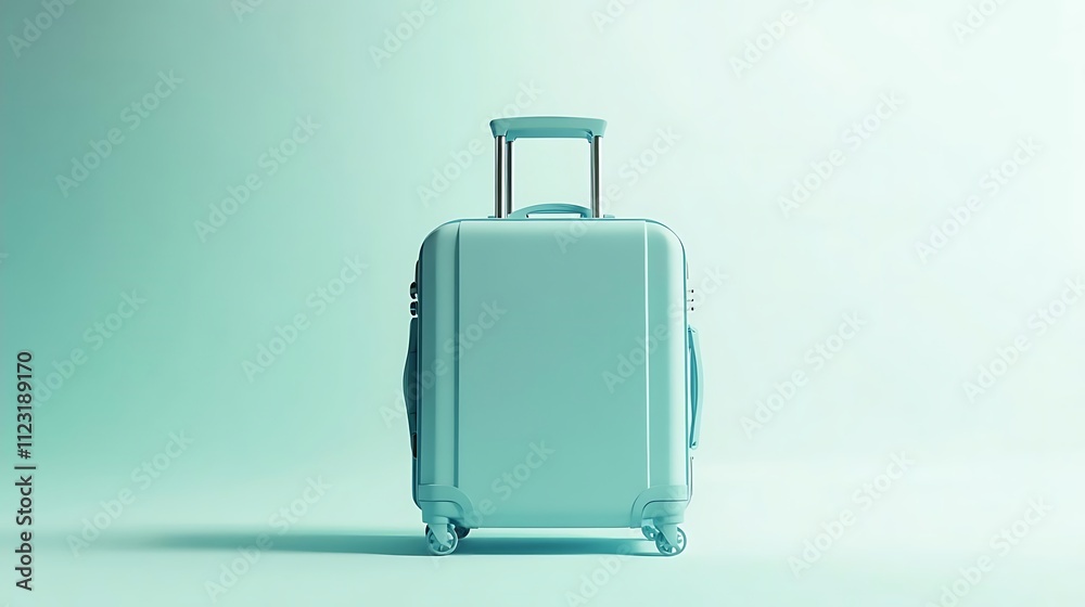 Teal Suitcase Travel Bag Minimal Teal Suitcase Travel Bag Minimal