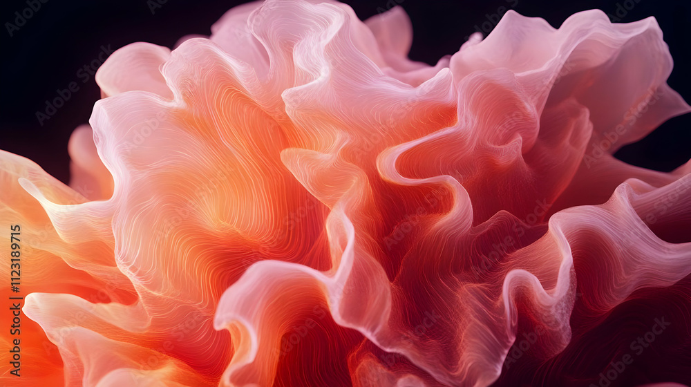 Obraz premium Vibrant Abstract Visualization of AI-Generated Psychedelic Art