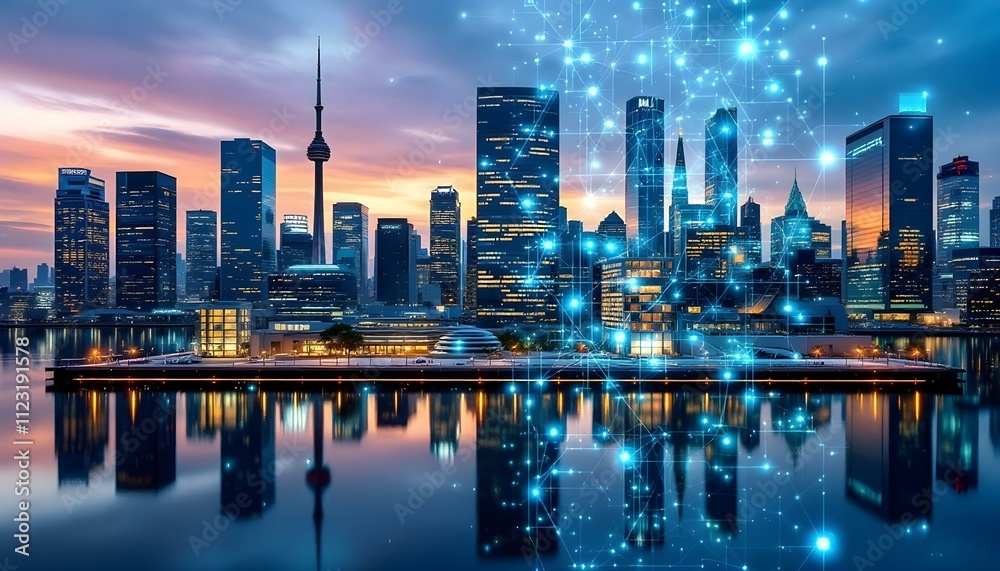 Fototapeta premium Business science and technology background