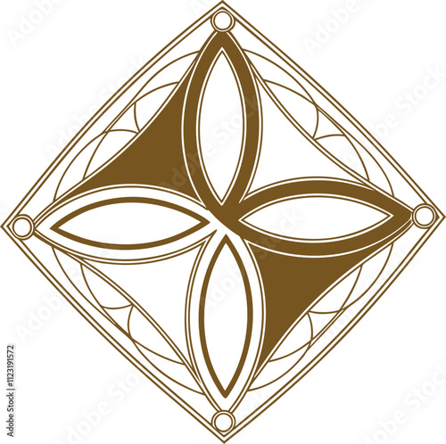  golden frame oblong shape rounded corners illustration.