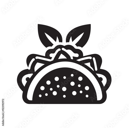 Taco silhouette vector illustration
