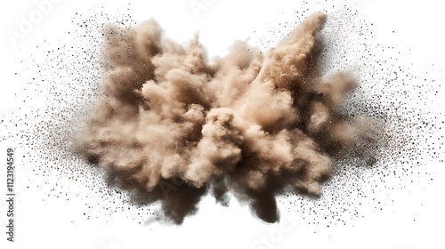 Desert Sand Explosion: Dramatic Dust Cloud VFX Render AI Generated