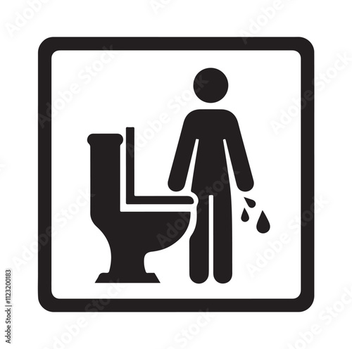 toilet sign icon silhouette vector illustration