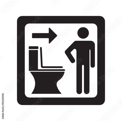 toilet sign icon silhouette vector illustration