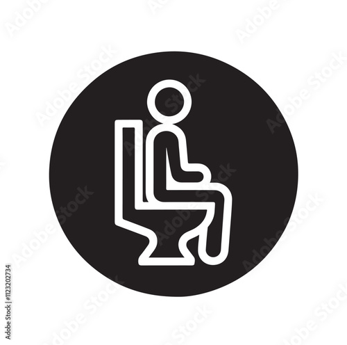toilet sign icon silhouette vector illustration