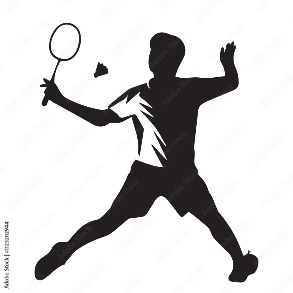 Man Badminton Sport Silhouette