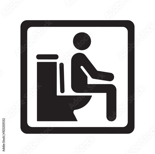 toilet sign icon silhouette vector illustration