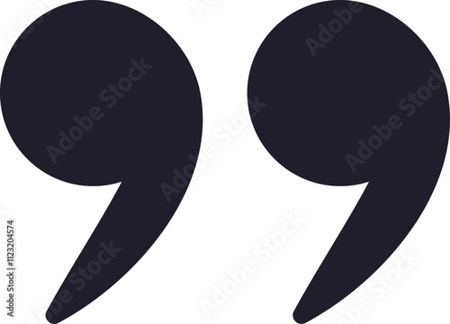 Two dark quotation marks symbolize a verbatim quote, indicating a passage of spoken or written words being reproduced exactly as they were originally expressed
