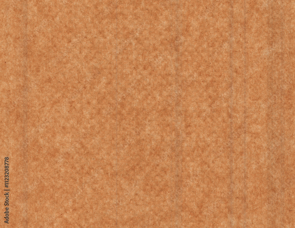 Fototapeta premium A seamless texture of rough brown cardboard, showcasing the intricate details and textures characteristic of real cardboard material. baking paper scan.