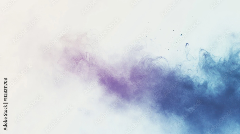 Fototapeta premium A soft, abstract gradient of purple and blue hues blending into a light background.