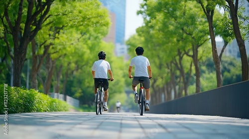 Wallpaper Mural Cycling Companions Explore Scenic Countryside on Summer Adventure Torontodigital.ca
