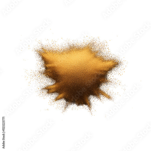 Golden splash against a transparent background. transparent background
