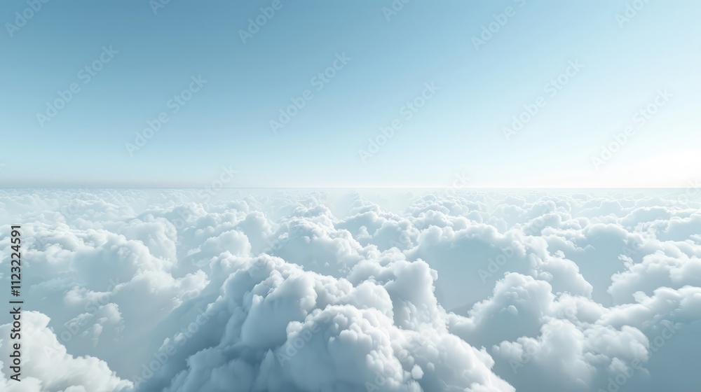 Fototapeta premium Soft smooth white clouds with pastel color of sky.For abstract background