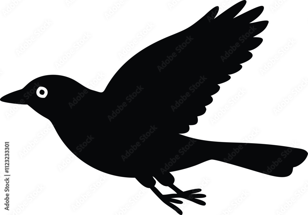 Fototapeta premium a crow bird beautiful design silhouette art 