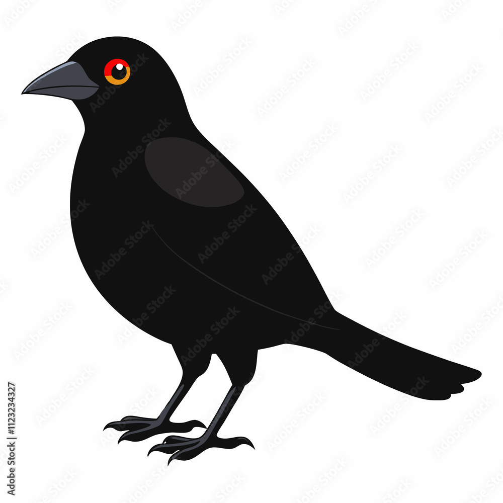Fototapeta premium a crow bird beautiful design silhouette art 