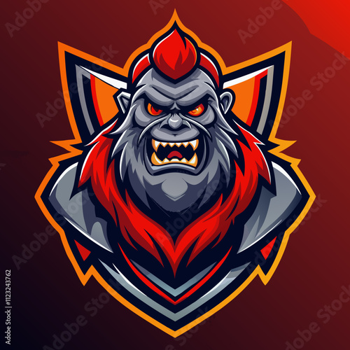 Wallpaper Mural Giant esports logo featuring a fierce warrior creature with a vibrant color scheme and bold design elements Torontodigital.ca