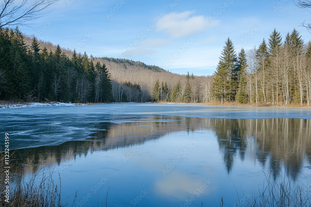 Obraz premium A Beautiful Winter Landscape of Tranquility