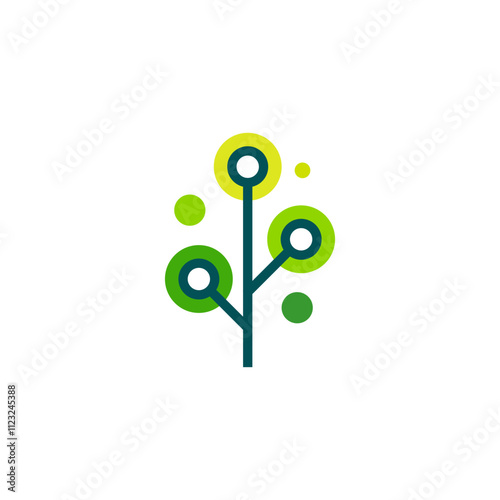 Digital Tree Branch Network Social Connected, Business Forum Logo Design Vector
