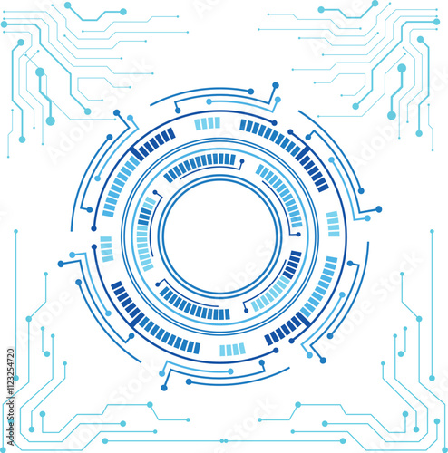 echnological background. A creative idea for your business concept