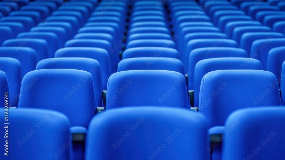 Obraz premium Blue Chairs in Auditorium